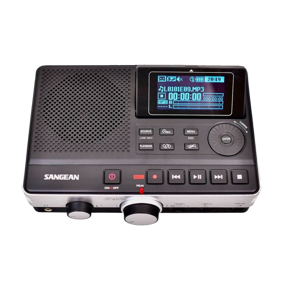 Sangean DAR-101 Digital MP3 Recorder Built-In Stereo Mic SD card